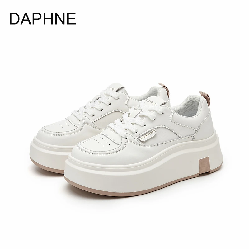 达芙妮时尚增高板鞋女2025春季新款百搭厚底防滑耐磨休闲运动鞋女