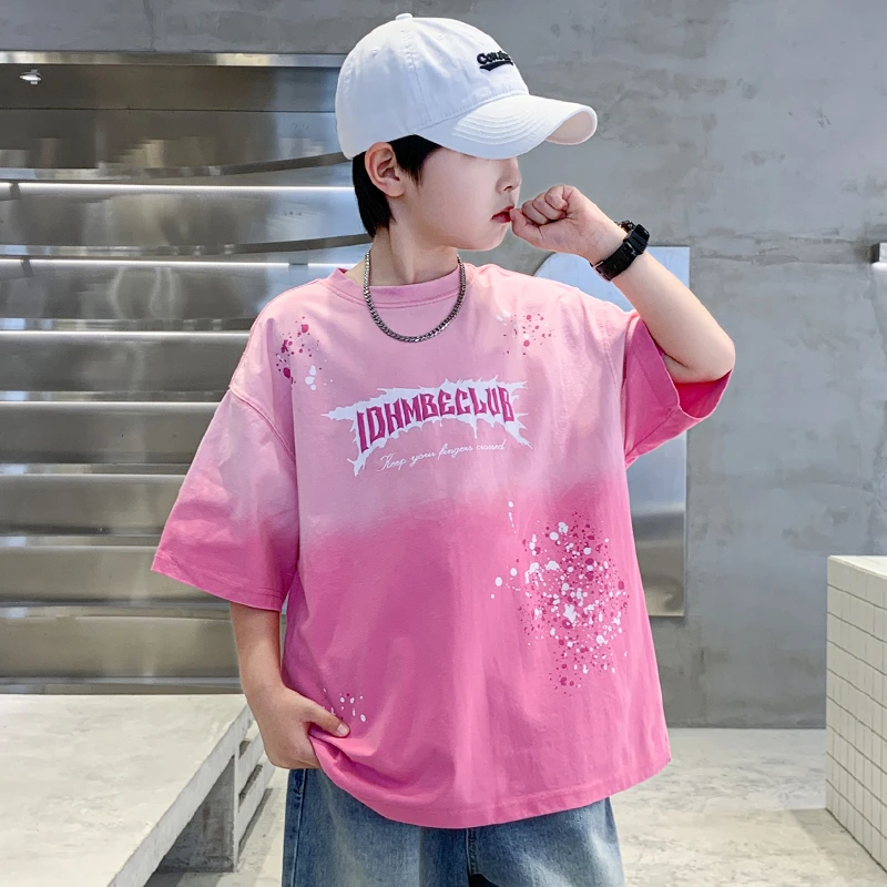 男童夏装短袖T恤2025新款大儿童装夏季休闲上衣男孩夏款潮牌帅气t