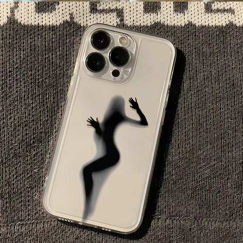 性感剪影适用于苹果16ProMaxiphone手机壳太空壳国风保护套可爱
