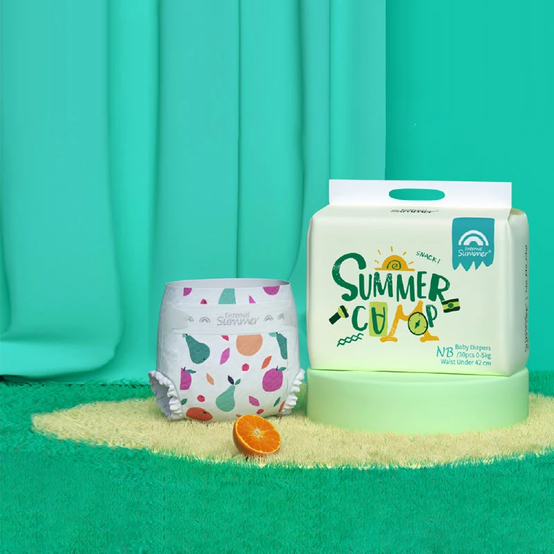 盛夏光年夏日么么茶4包婴幼儿轻薄透气柔软亲肤训练纸尿裤