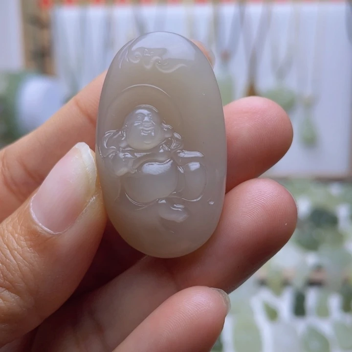 和田玉未镶嵌吊坠(不含链)