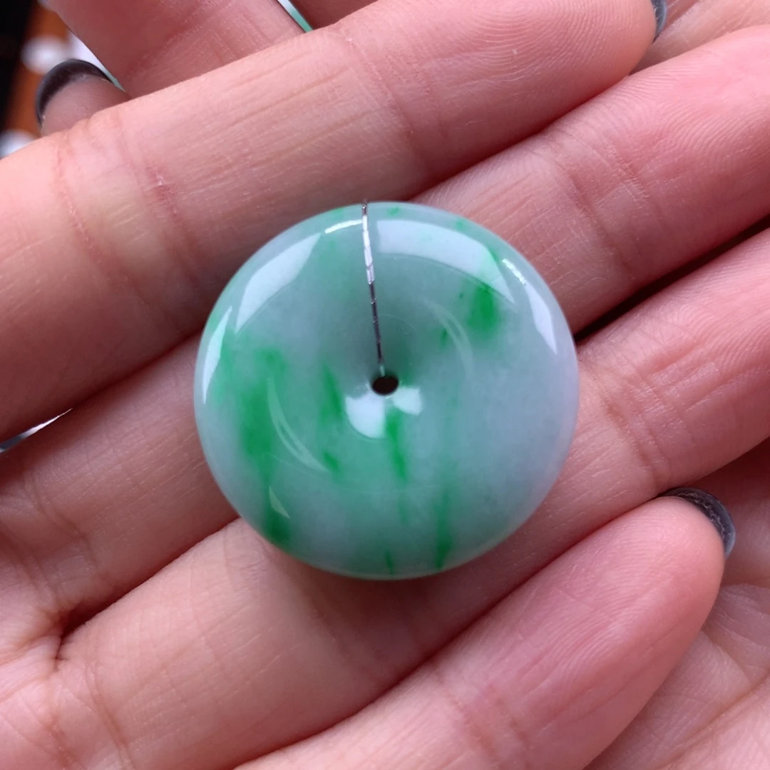 翡翠吊坠(不含链)未镶嵌平安扣