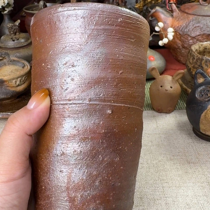 备前烧 横山伸一 超大汤吞