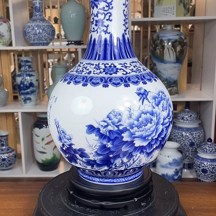 摆件原价688元青花牡丹尚瓶