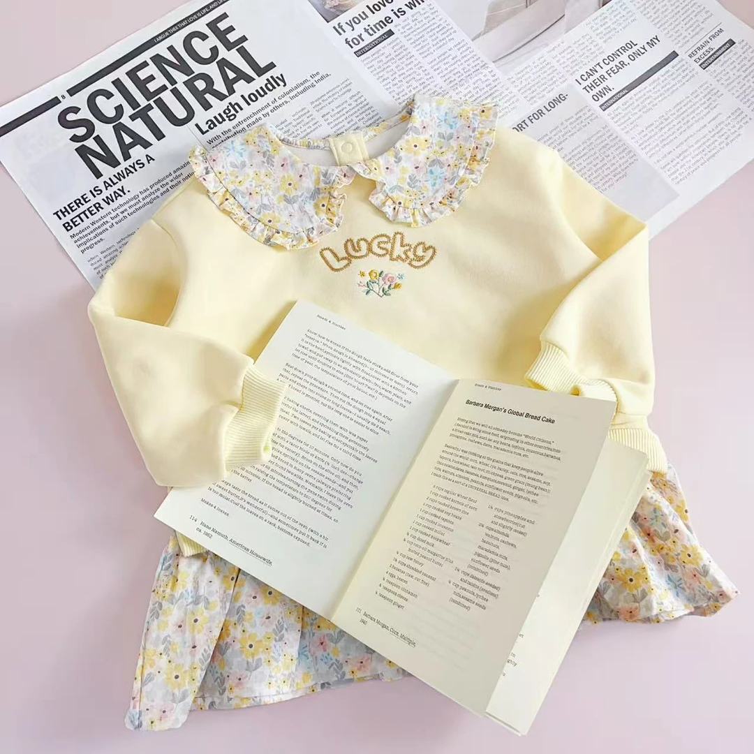 K077新款2026时髦百搭洋气半身卫衣裙女童