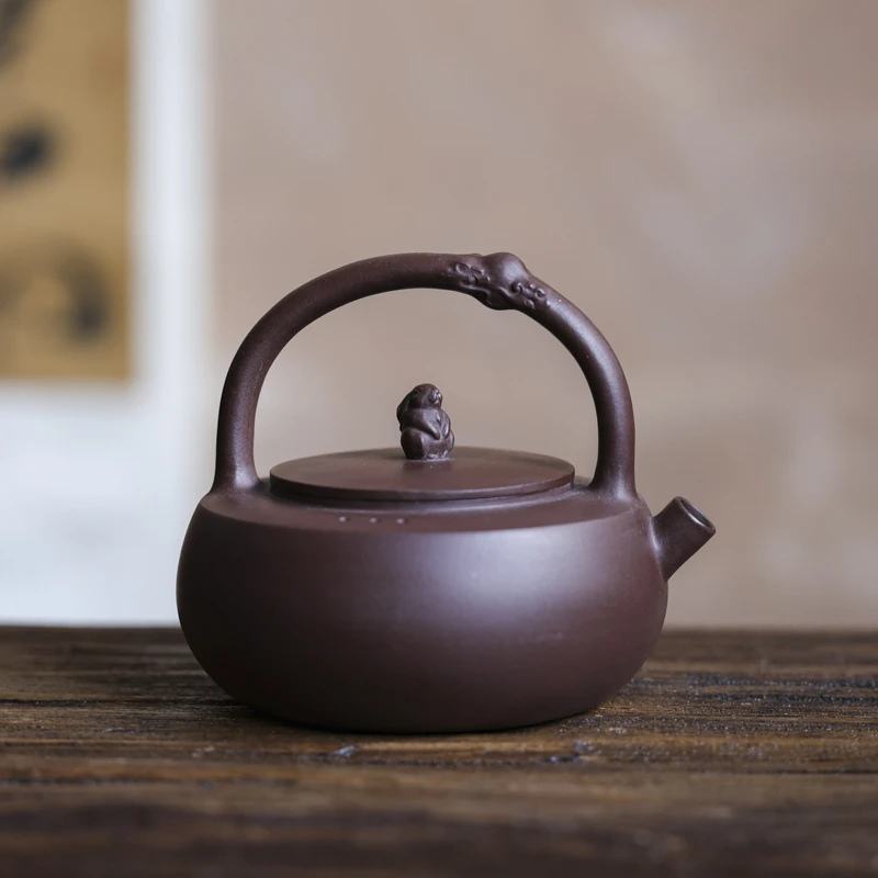 【福器】窑云望月提梁,紫泥茶壶480cc（窑云S0024）
