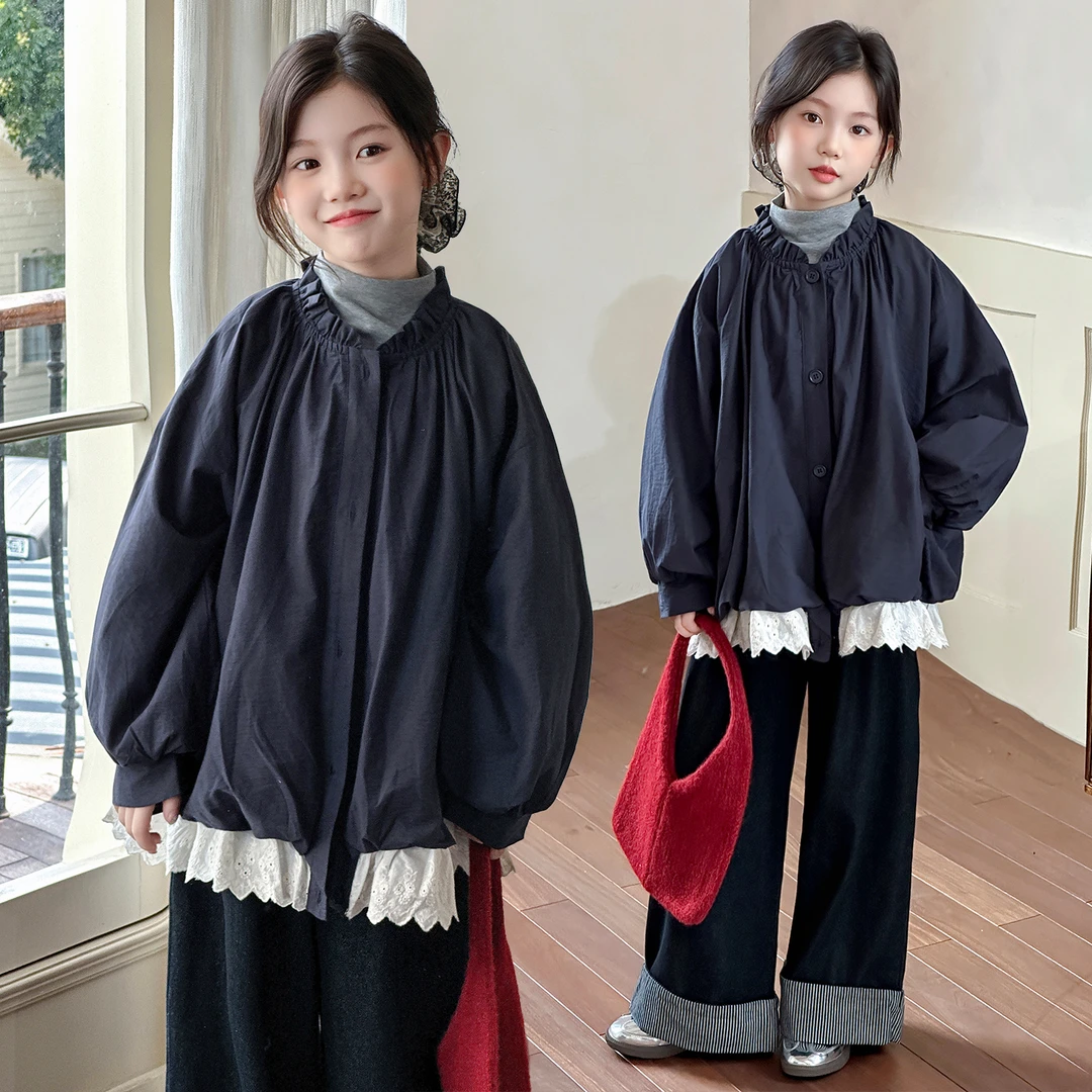 女童外套秋装2025新款儿童洋气秋装女大童秋季韩版风衣夹克上衣潮