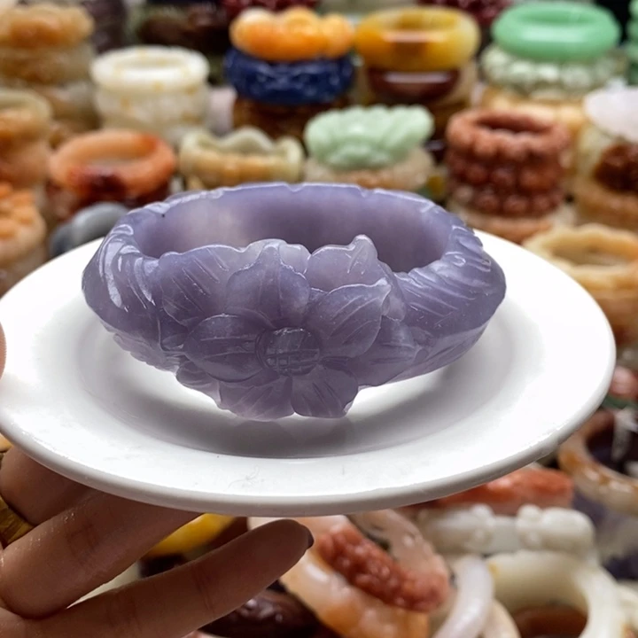 石英岩玉未镶嵌手镯圈口62