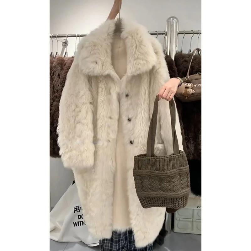 2025时尚高级感休闲洋气大衣长款女冬季气质百搭长裤外套