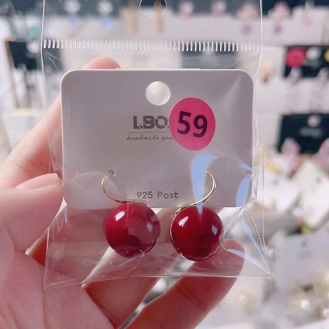 锆石纯铜合金耳环