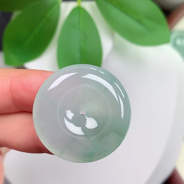 颈饰未镶嵌翡翠平安扣 27.4x6.2mm