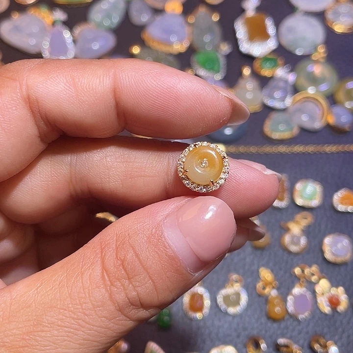翡翠银S925镶嵌颈饰
