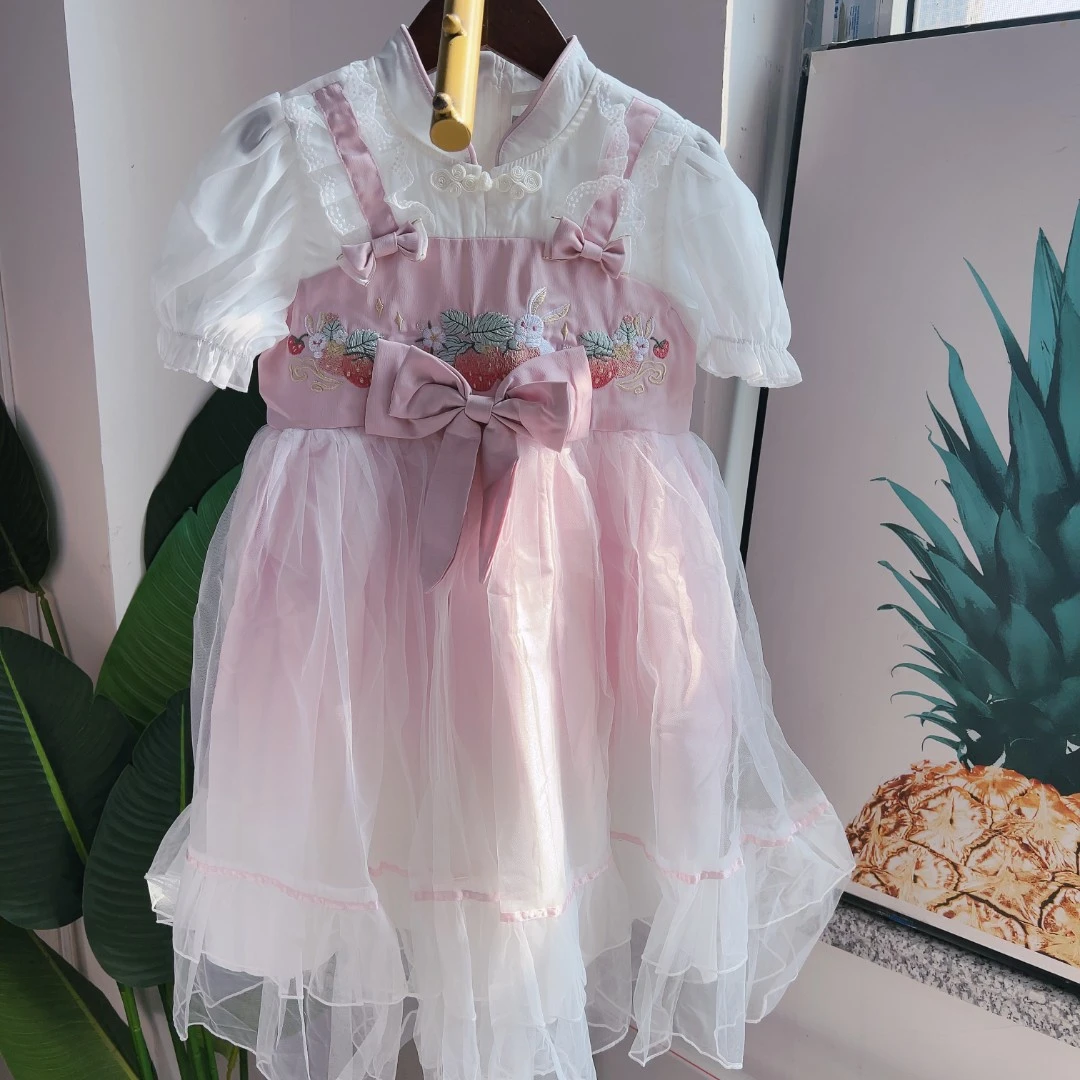 XH 大庆仓W222221067女童洋气夏款连衣裙 （库位V49）