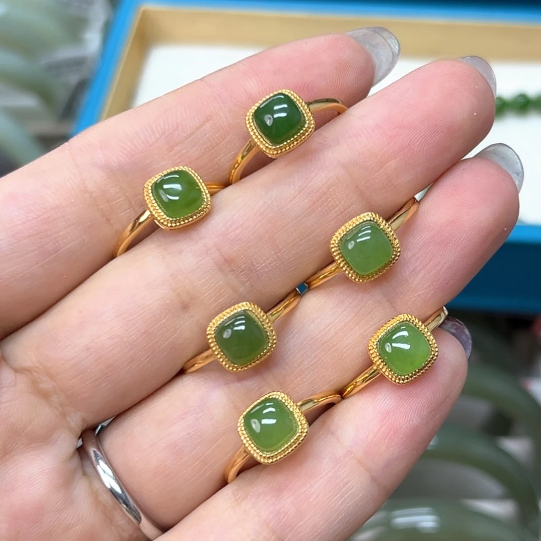 和田玉（碧玉）戒指未镶嵌