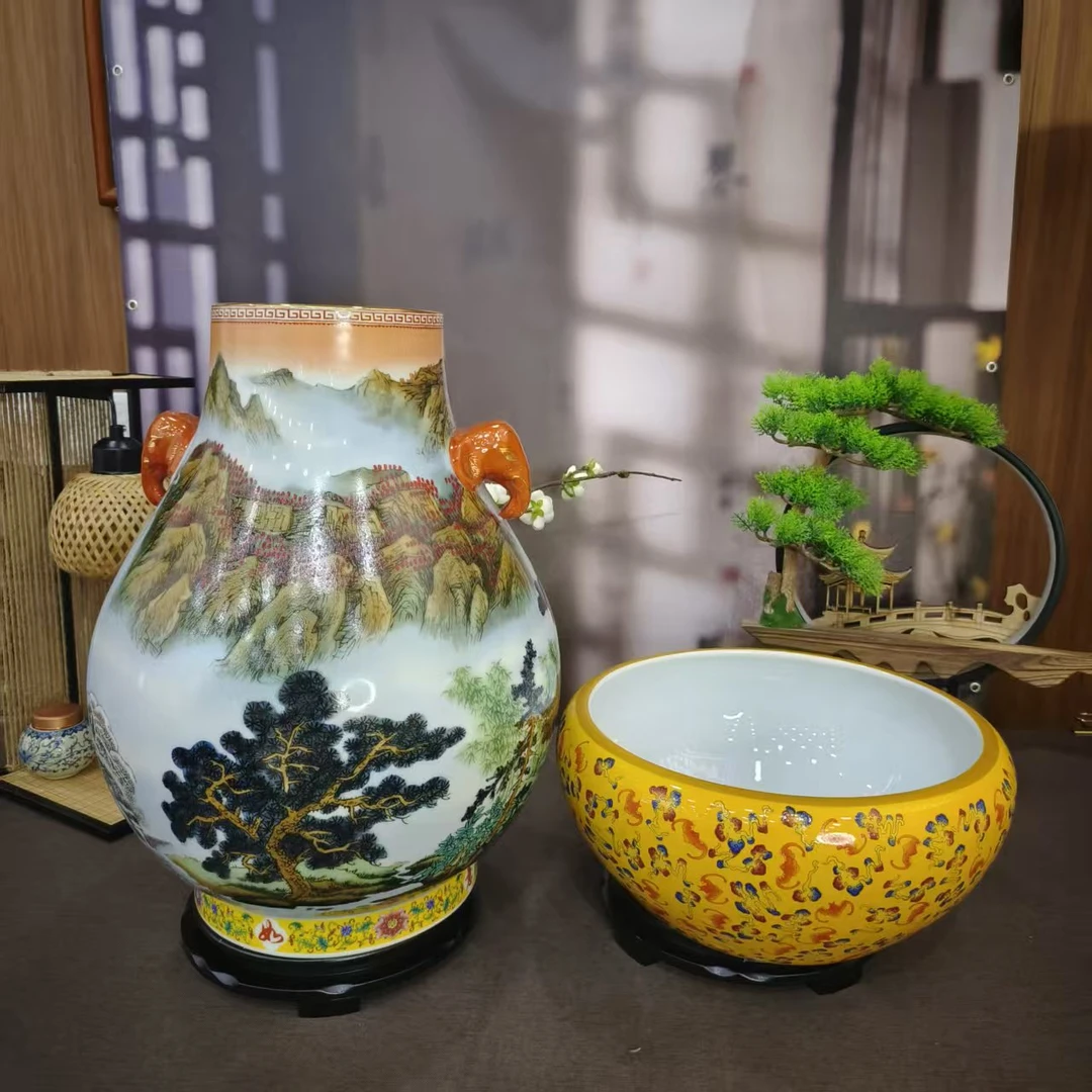 【百善瓷业】锦绣中华日出东方尊-GH