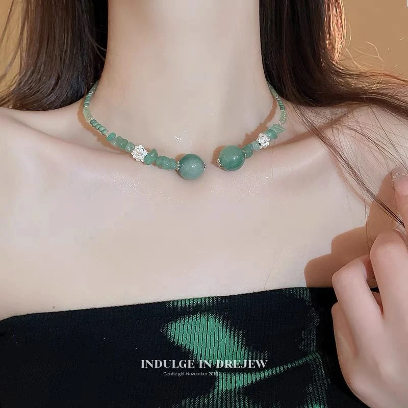 合金项链 新中式项圈项链轻奢小众复古国风汉服马面裙脖颈链配饰