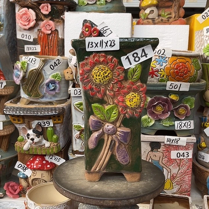 粗陶材质多肉花盆