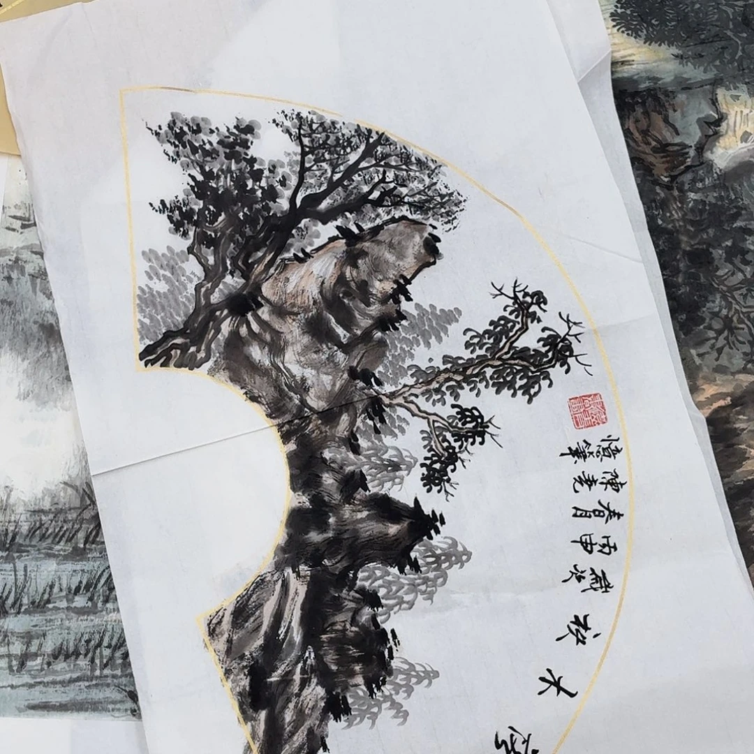 国画四尺四开手绘作品