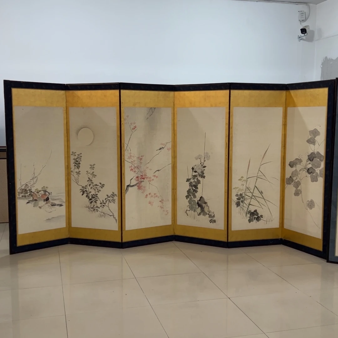 绘画屏风框画茶空间设计