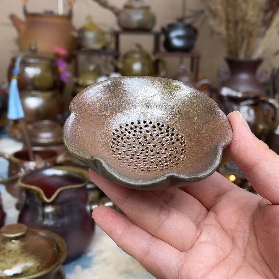 手工花型茶漏茶滤