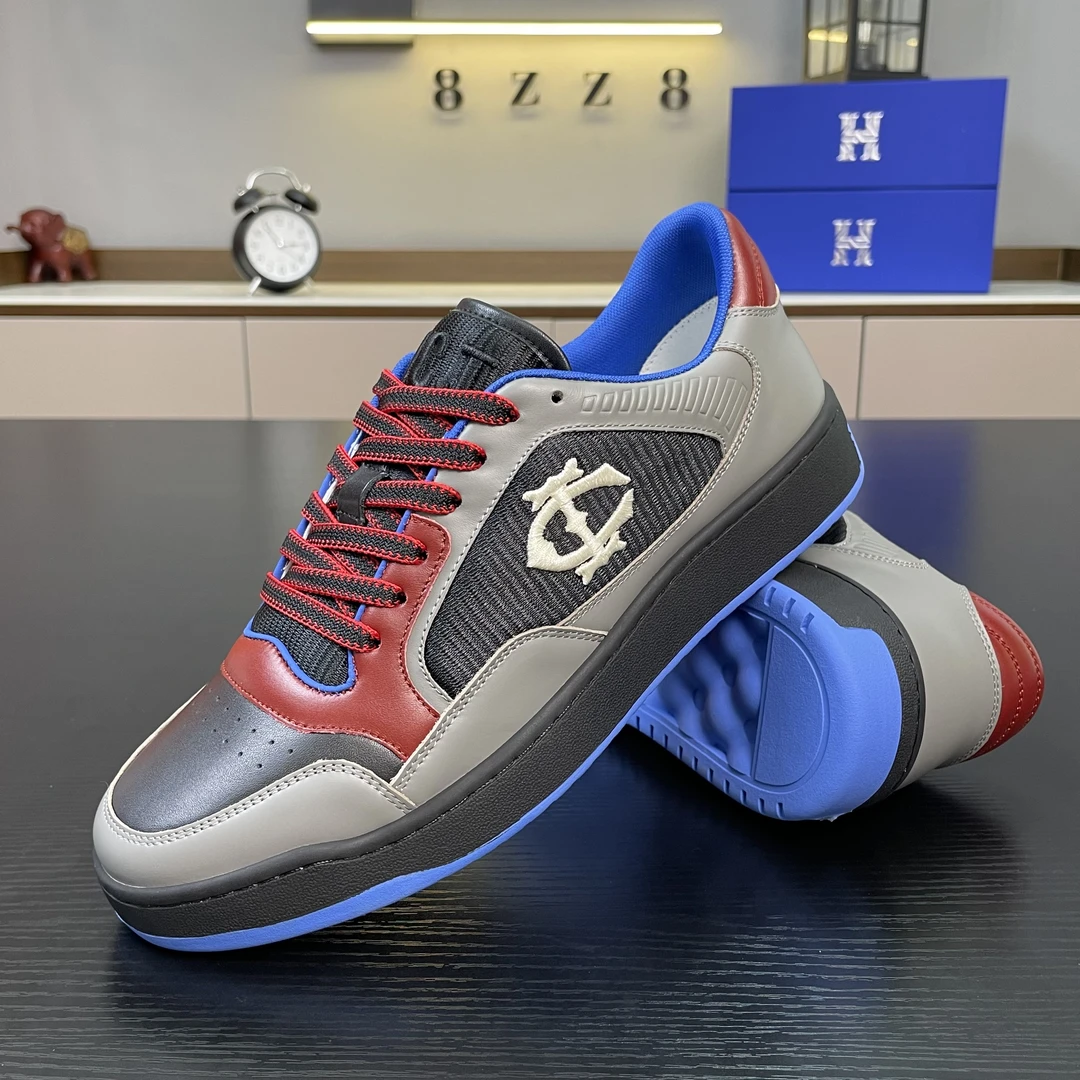 【8ZZ8名品】意卡维诺ItaloCalvino男士真皮透气舒适休闲板鞋低帮