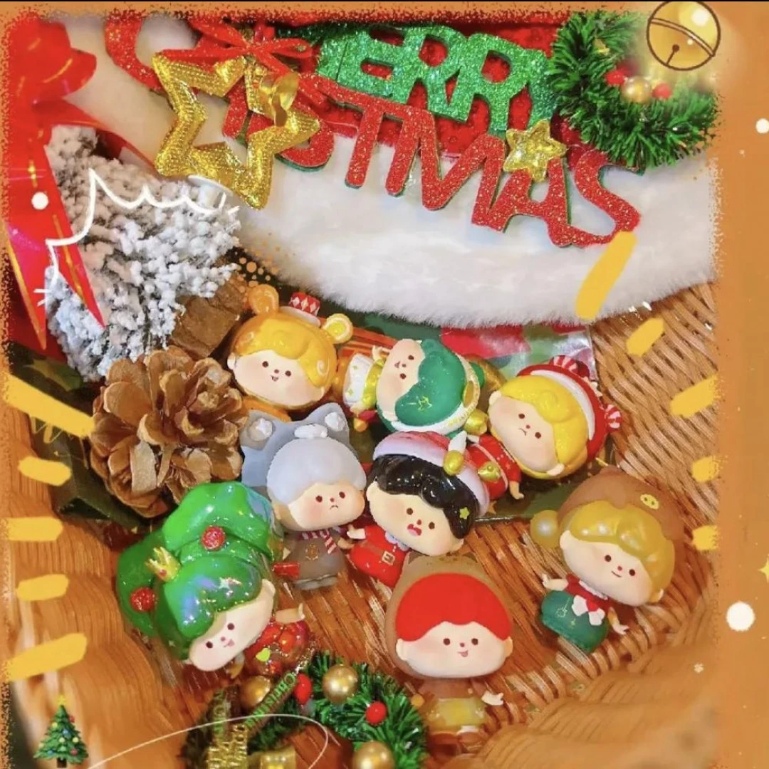 【夜狼潮玩】MunMun圣诞奇遇系列萌粒盲袋盲盒潮玩摆件