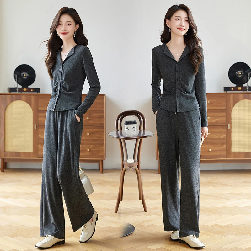 休闲风慵懒风时尚套装秋季秋装显瘦长袖秋冬时尚宽松春秋气质运动