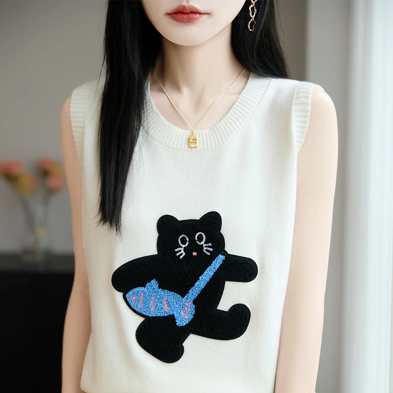 叠穿减龄毛衣马甲背心女内搭2025秋冬季新款宽松外穿短款针织坎肩