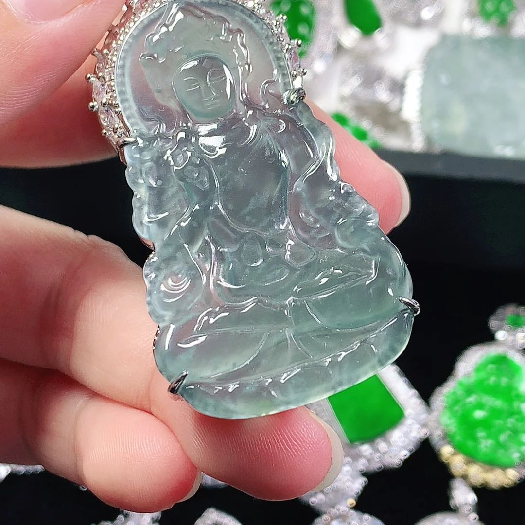 翡翠未镶嵌吊坠(不含链)