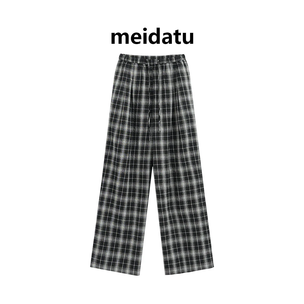 美哒兔(经典升级)夏季不费劲穿搭慵懒格子裤(小个子版)CK2157-27