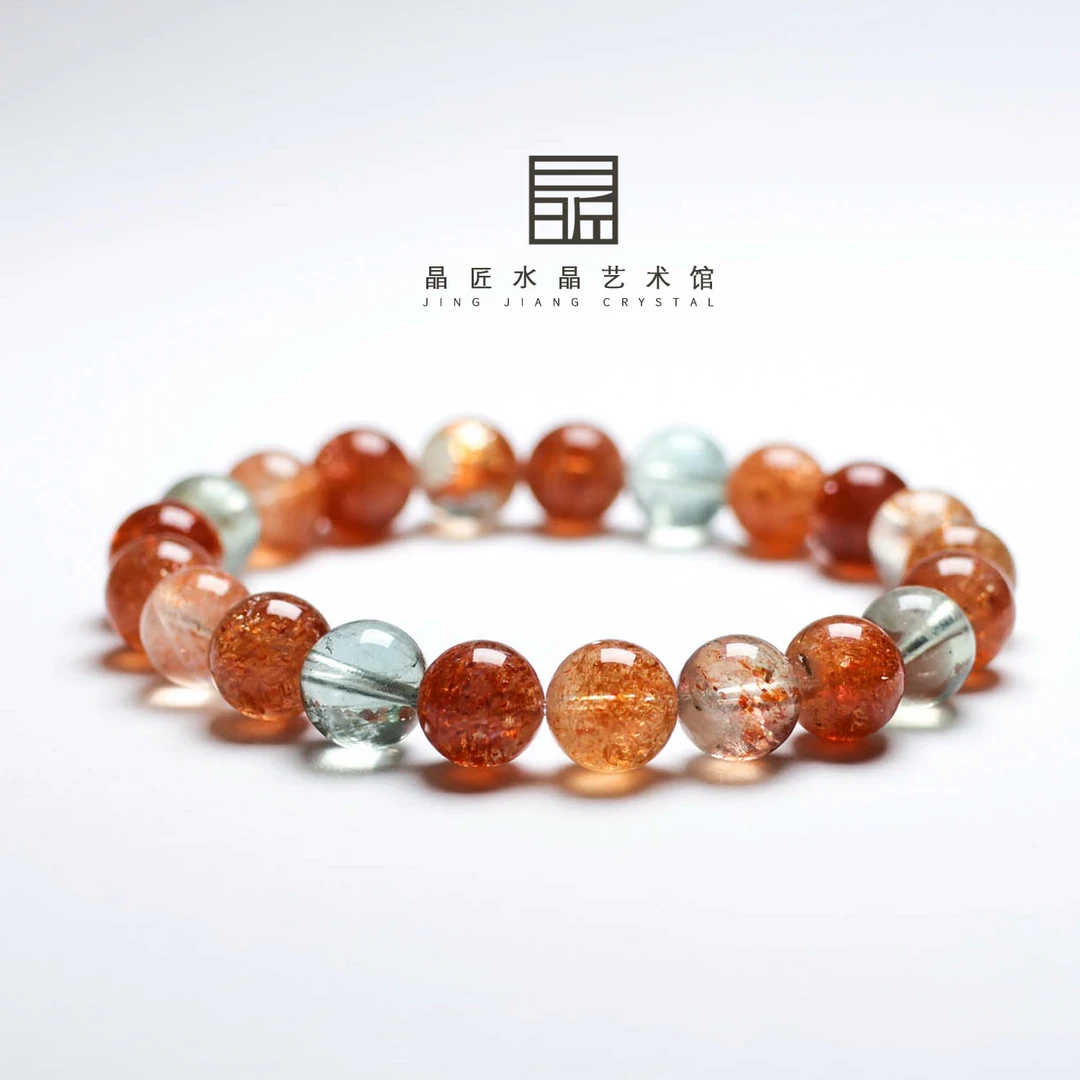 晶匠天然阿鲁沙手串9mm+多样性发一 编号-X31012简约
