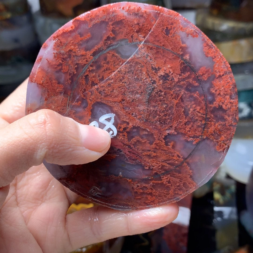 若***汐定制玛瑙定制手镯两只54加圈口