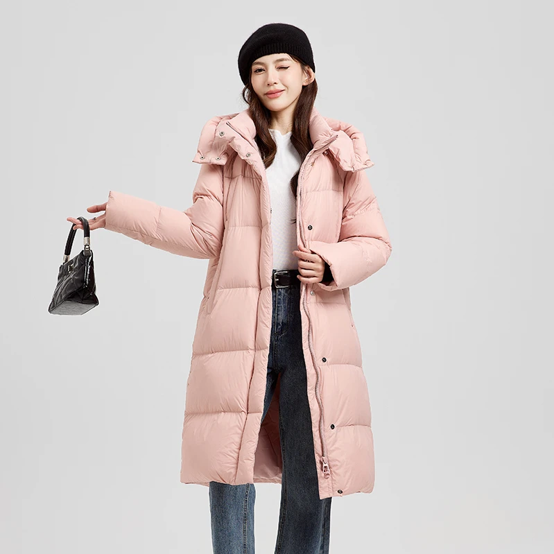 TFK 女士休闲可拆卸帽时尚女款羽绒服HD0037