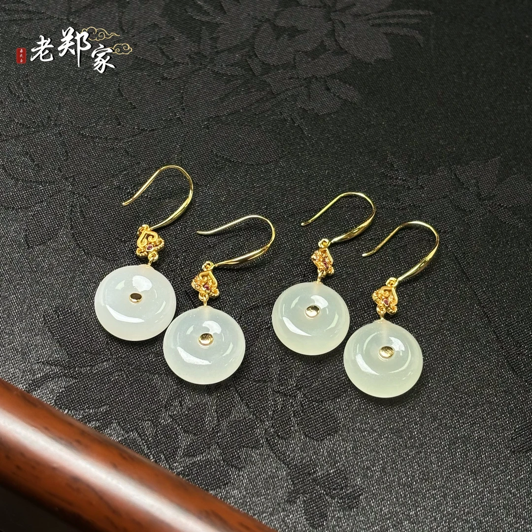【老郑家】925银和田玉耳饰（多样性发一件） 71
