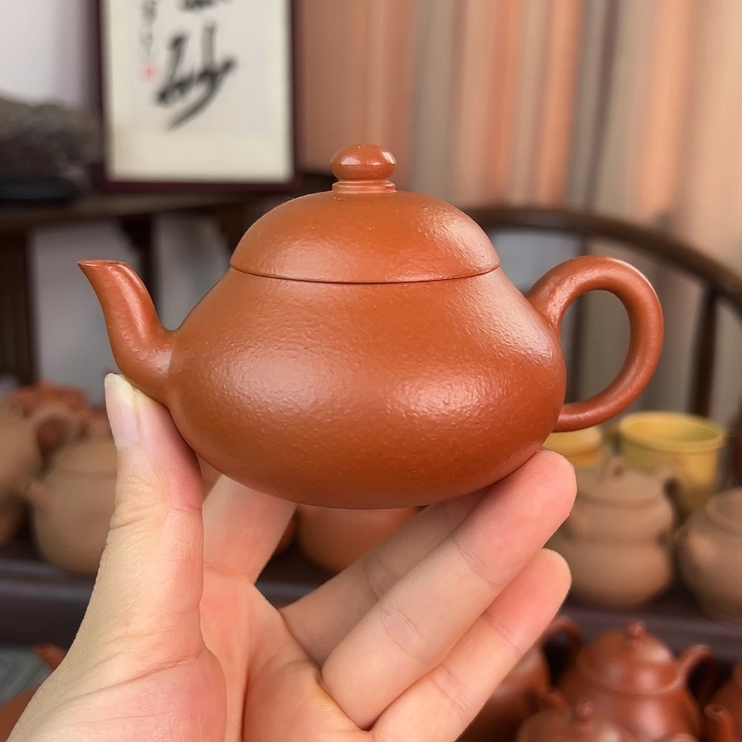 茶壶紫砂精品原矿 矮梨 朱泥 150cc