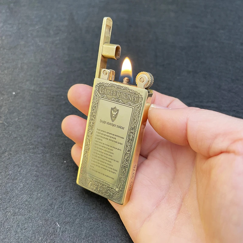 ZORRO【冰与火】佐罗升降机冰与火原铜超薄煤油打火机