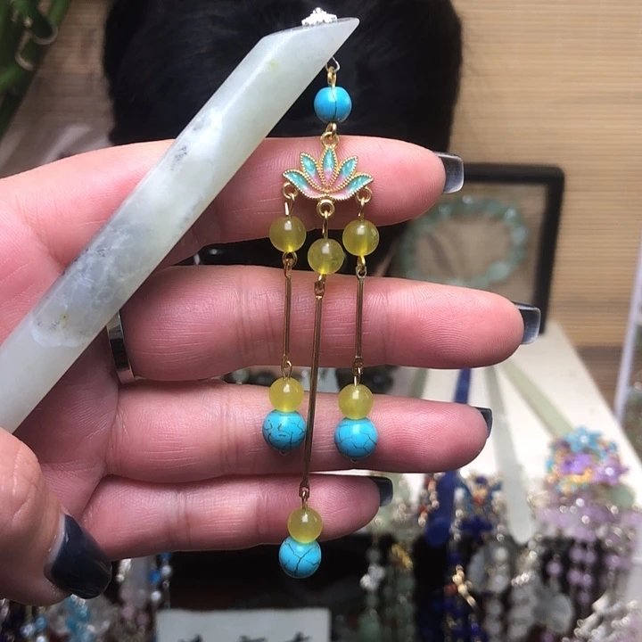 蛇纹石玉未镶嵌发簪