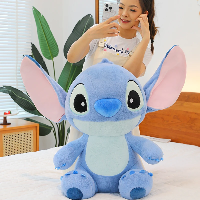 兔毛史迪奇公仔安抚玩偶治愈布娃娃毛绒玩具床上抱枕靠枕女生礼物