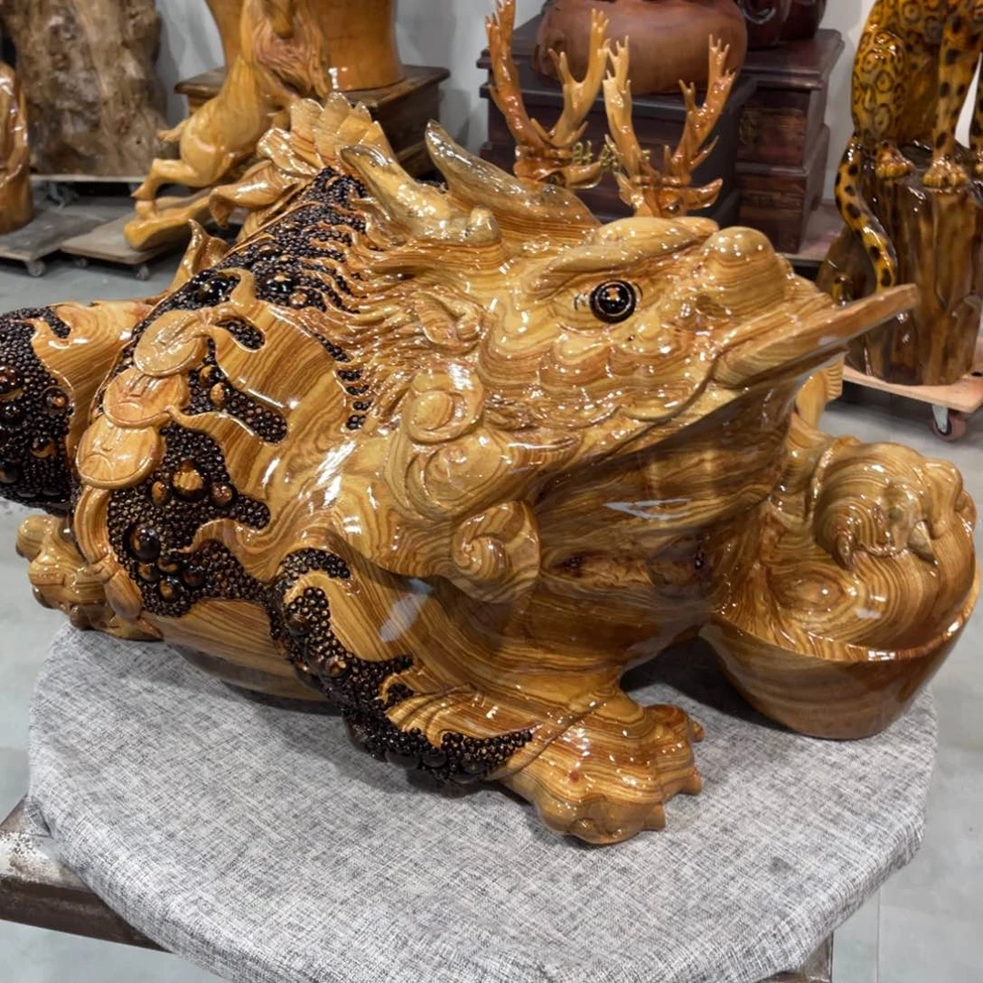 香樟木任*香樟木手工雕刻金蟾