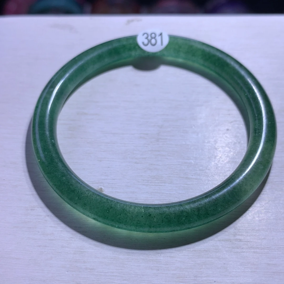 银S925镶嵌水晶手镯绿草莓54.4圈381