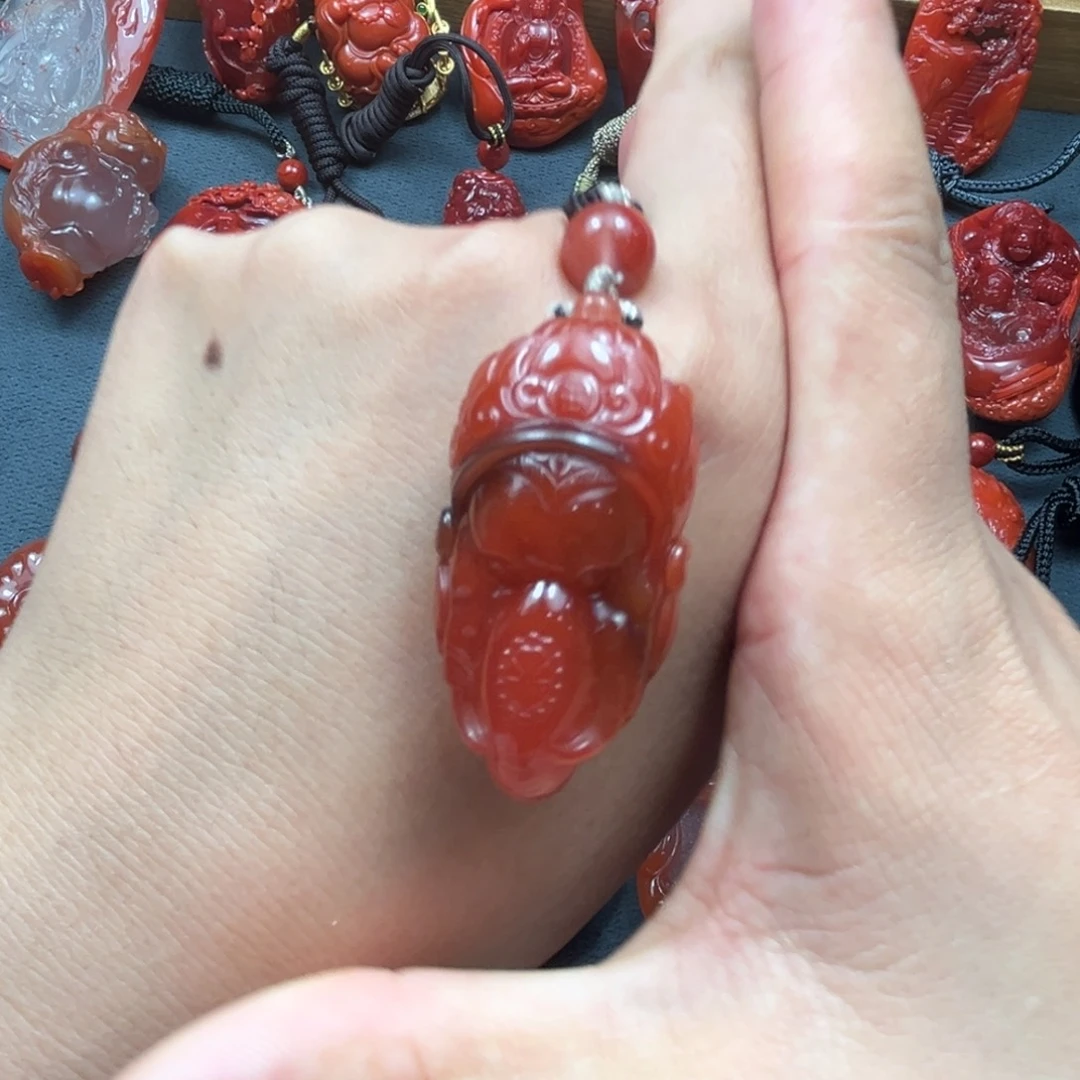 南红玛瑙雕刻珠未镶嵌