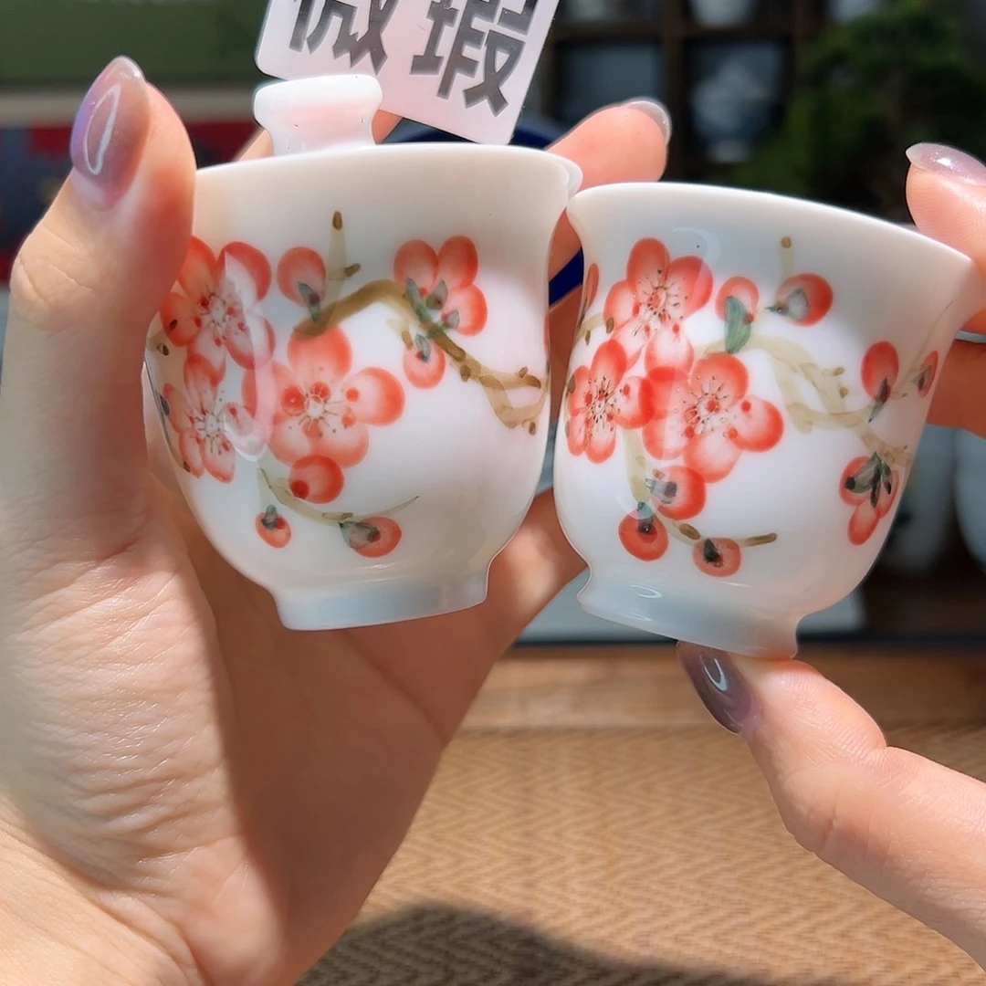 【闪购商品】小*辛微瑕 手绘  盖碗