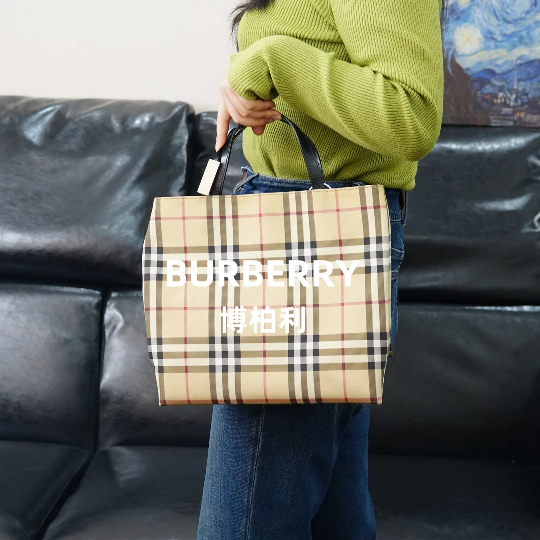 95新 BURBERRY/博柏利  巴宝莉/格纹单肩包/XS12624530/4530