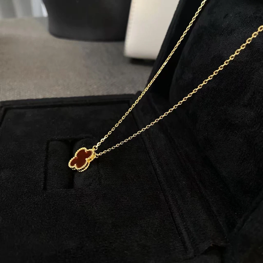 坠链均925银合成锆石 花花项链 M3009 轻奢时尚百搭简约经典金色