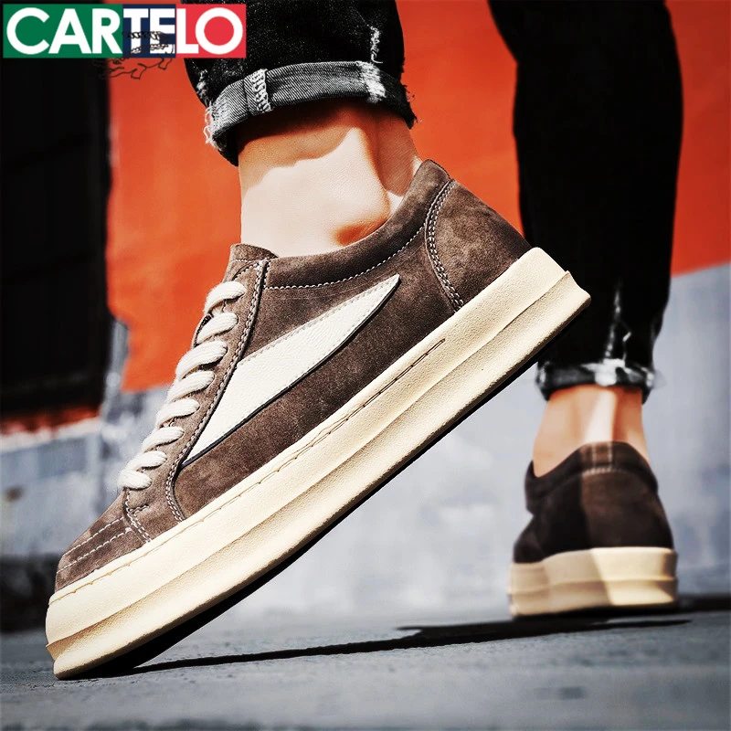 男鞋透气休闲鞋子男款秋季爆款2025新款经典复古百搭厚底男士板鞋