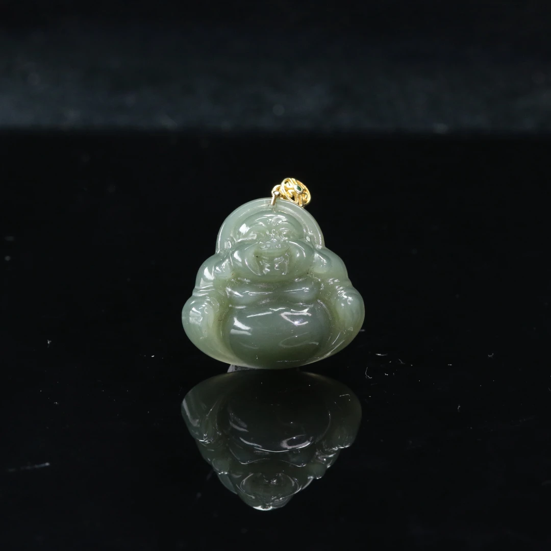 5和田玉S925老晴水佛公吊坠/101258北京中保拍卖