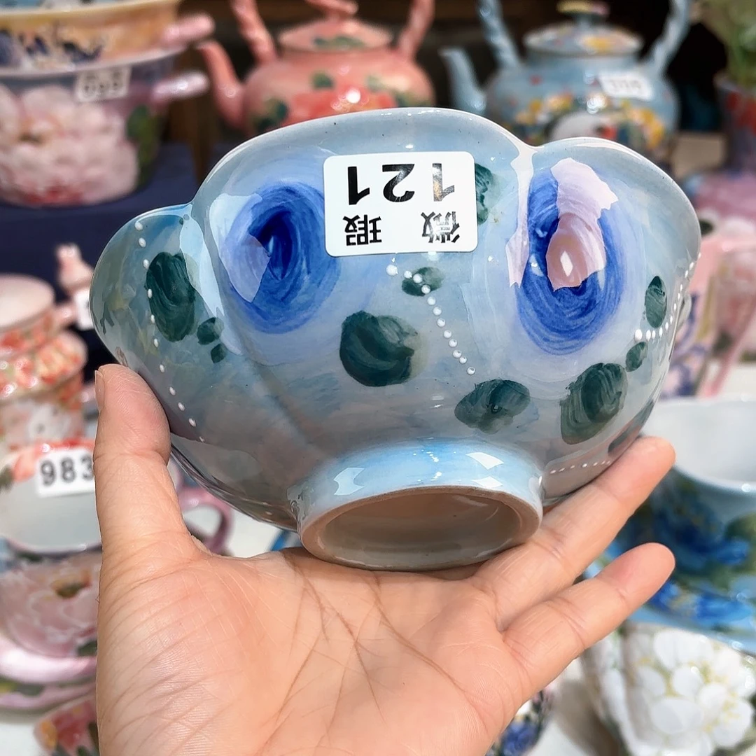 景德镇手绘高温釉下彩陶瓷茶具