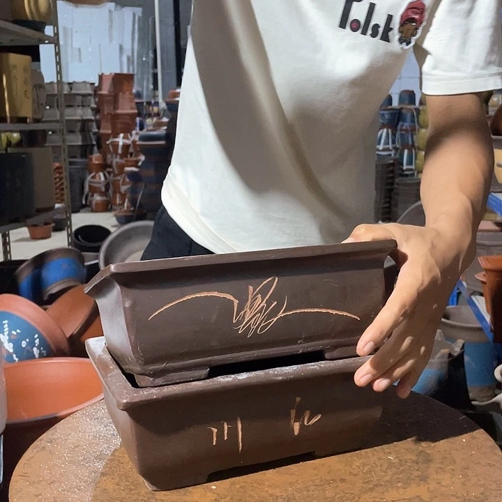 26-26棕色马槽花盆花盆