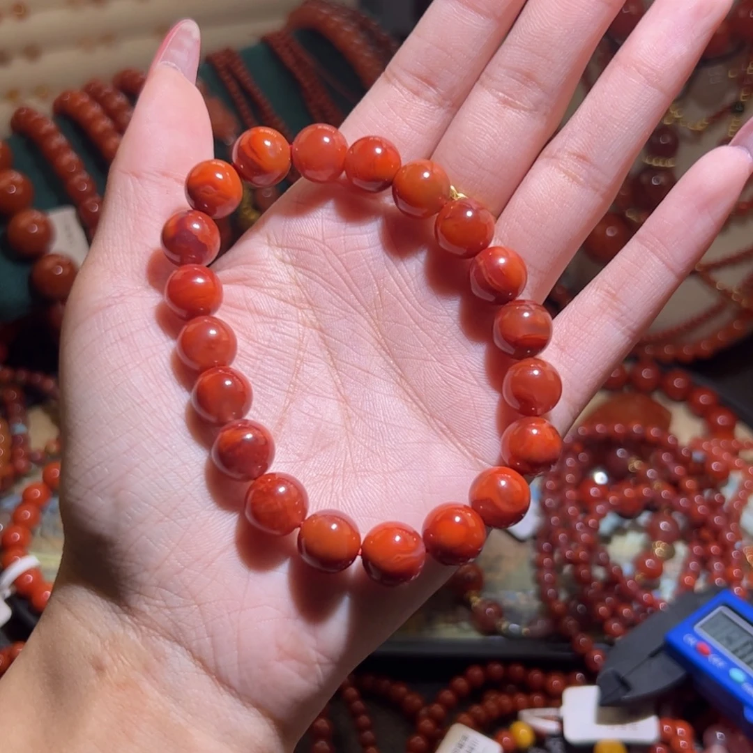 南红玛瑙未镶嵌手链10mm