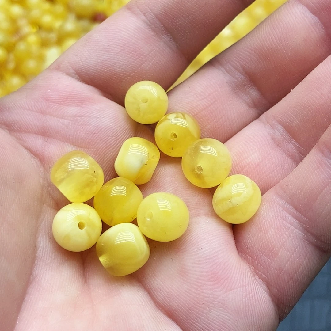 未镶嵌蜜蜡珠宝奇石10毫米老型微瑕随机一颗